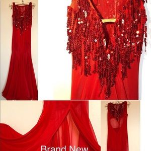 Ballroom or Latin red dance dress
